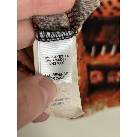 VTG CATO Womens Medium Y2K 90s‎ 2000s Animal Print Beaded Chain Top Summer Club - Picture 3 of 7